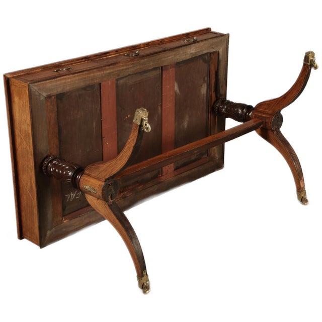 Wood Antique English Mahogany Desk, 19th Century For Sale - Image 7 of 18