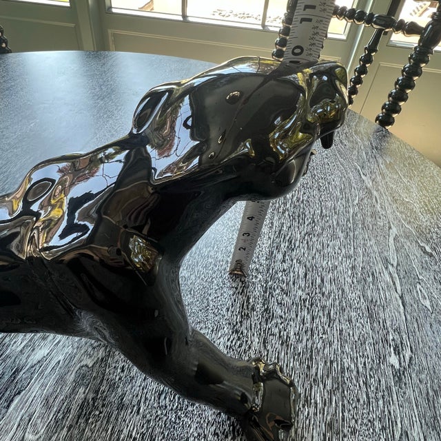 Vintage MCM Stalking Black Panther Figure Glossy For Sale - Image 10 of 11