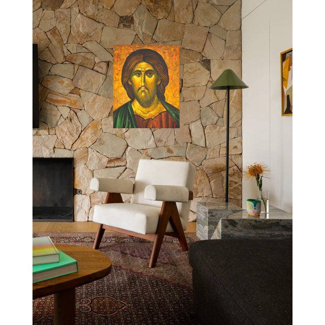 Copper Jesus Christ 3.Modern Original Painting.Iryna Kastsova For Sale - Image 8 of 10