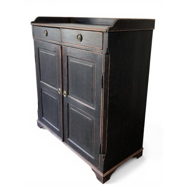 Antique Gustavian Black Sideboard For Sale - Image 6 of 9