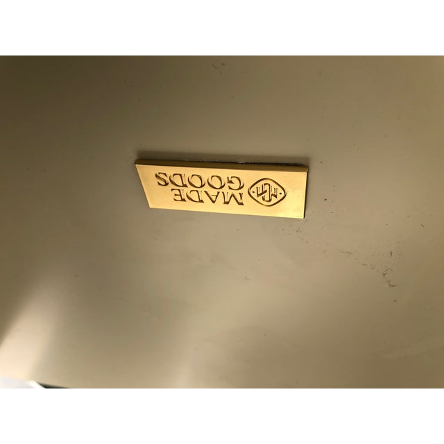 Shagreen 20th Century Modern Made Goods Faux Shagreen Waterfall Side Tables - a Pair For Sale - Image 7 of 8