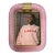 Mid-Century Modern Style Pink "Torchon" Murano Glass Small Picture Frame and Brass in Barovier Style For Sale