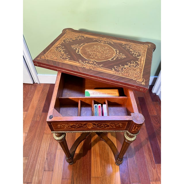 20th Century French Louis XVI-style Marquetry Game Table For Sale - Image 16 of 16