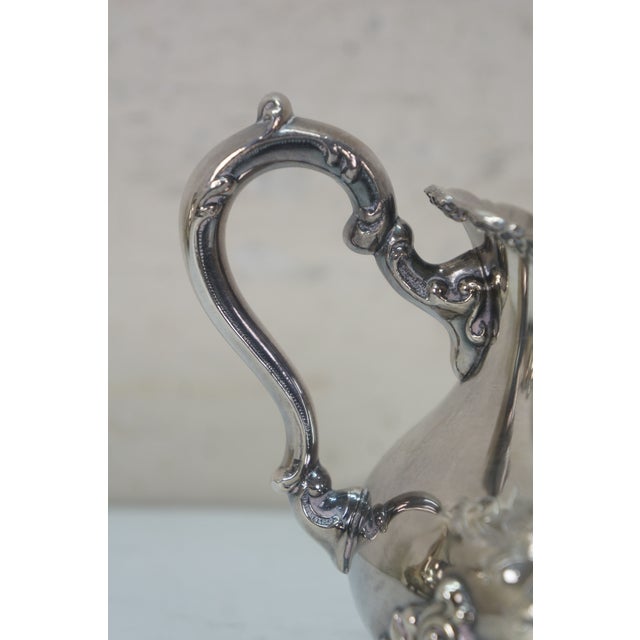 Metal Late 20th Century 5 Pc Mid Century Poole Silverplate 931 Tea Set Teapot Coffee Pot Cream Sugar Pitcher For Sale - Image 7 of 18