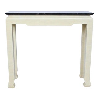 Karl Springer Style Asian Motif Horn & Bone Console Table, 1980's For Sale