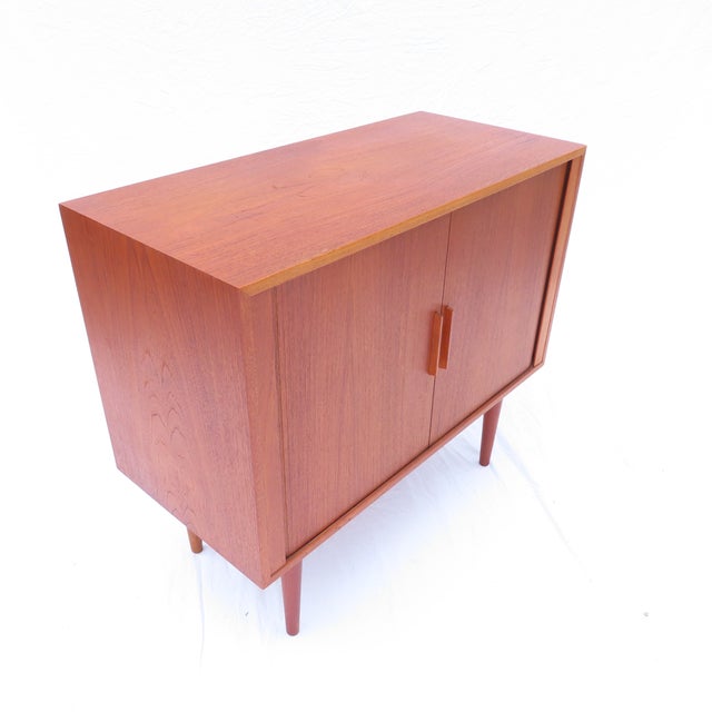 A Danish Modern Teak Record Cabinet By Kai Kristiansen For Fm
