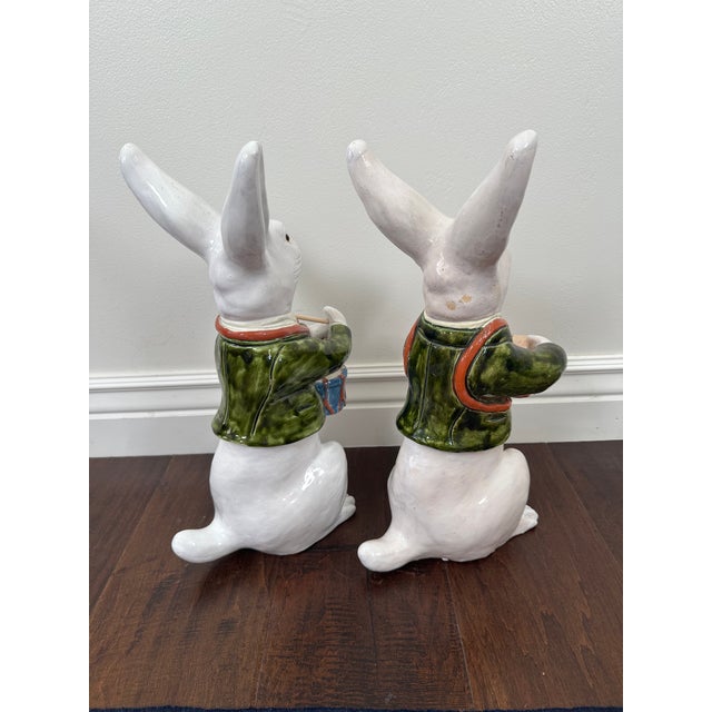 Mid 20th Century Ceramic Bunnies - A Pair For Sale - Image 4 of 13
