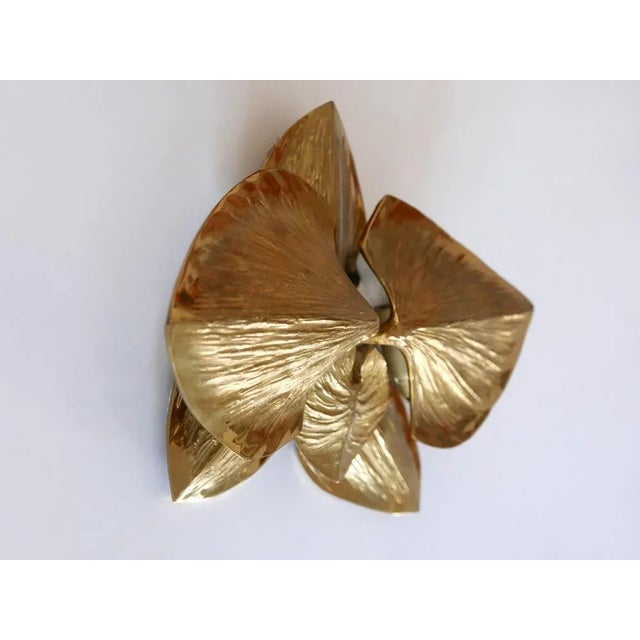 Gilt Bronze Sconce by Chrystiane Charles for Charles Et Fils, Paris, 1980s For Sale - Image 16 of 18