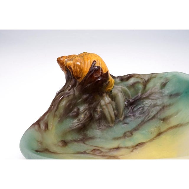 Art Nouveau Vide-Poche with Hermit Crab by Amalric Walter & Henri Bergé, Nancy For Sale - Image 6 of 9