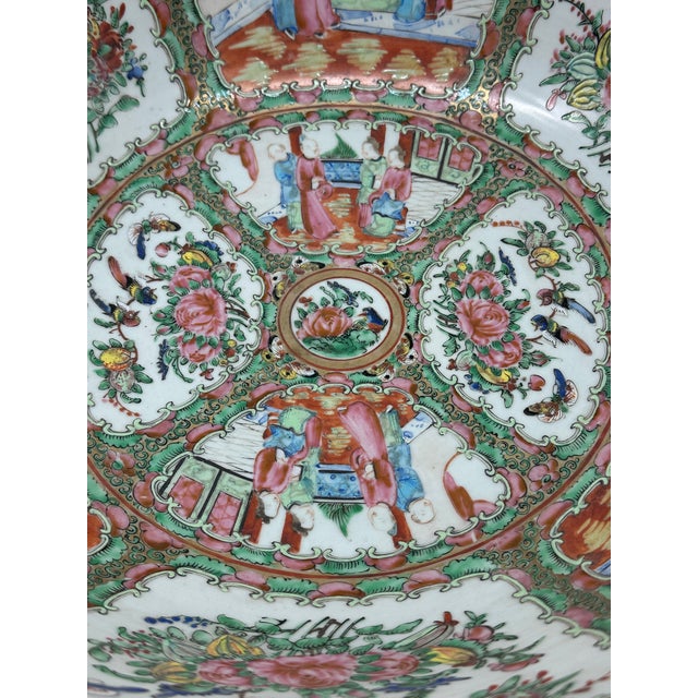 Late 19th Century. Punch Bowl. Chinese Porcelain Rose Medallion Circa 1880 For Sale - Image 9 of 15