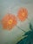 American Mid-Century Painting of Daisies in Deep Saffron and Emerald Green For Sale - Image 3 of 7
