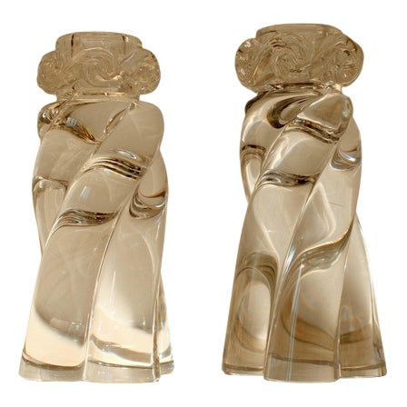 Aladin Crystal Candlestick from Baccarat For Sale