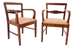 Set of Vintage Art Deco Polish Armchairs, 1940s