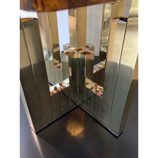 Midcentury Willy Rizzo for Lumica Bd Tortoise or Wood Design Lucite Shade Lamp For Sale In New York - Image 6 of 12