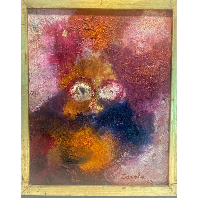 1960s Enrique Zavala Aguilar Mexican Artist Original 1960s Abstract Painting For Sale - Image 5 of 10