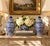 A classic pair of blue and white ginger jars, decorated throughout with delicate Chinese floral motifs. The pattern is...