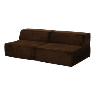 Trio Modular Sofa in Brown Teddy by Team Form AG for COR 1969, Set of 2 For Sale