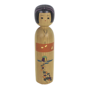 Vintage Japanese Wood Kokeshi Doll Hand Painted and Signed
