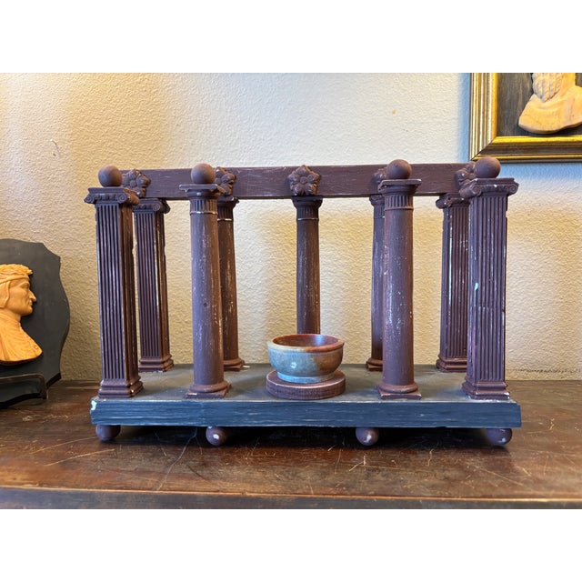 Early 20th Century Italian Grand Tour Neoclassical Architectural Model With Agate Burner For Sale - Image 12 of 14