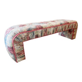 Karl Springer Style Waterfall Ottoman For Sale