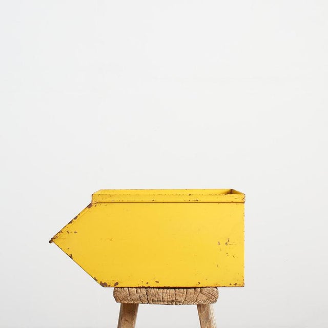 Vintage Yellow Metal Stacking Crate – Large A very useful metal storage crate ideal for storing toys, craft bits, hats and...