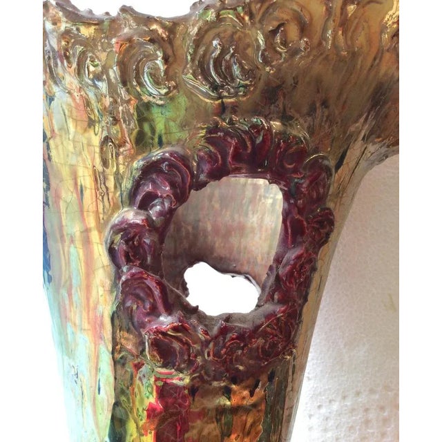 Ceramic Ceramic Vase by V. Mazzotti for Albissola, 1950s For Sale - Image 7 of 12