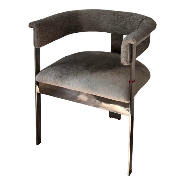 Darcy Hide Chair Nickel For Sale