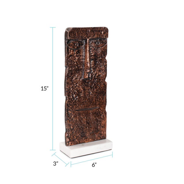 Modern Man Sculpture in Aluminum with Marble Base- Tall For Sale - Image 11 of 11