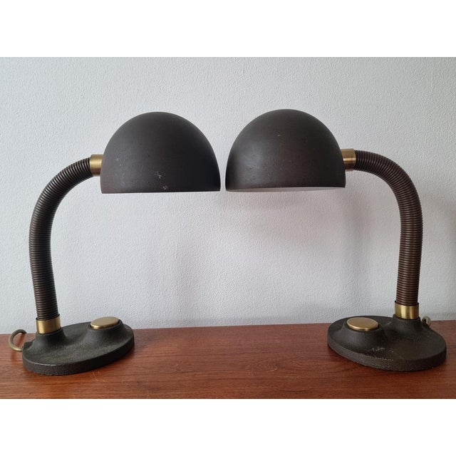 Mid-Century German Table Lamps by Egon Hillebrand for Hille, 1970s, Set of 2 For Sale - Image 6 of 18