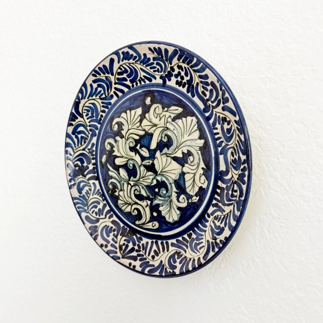Mid 20th Century Traditional Blue & White Hungarian Wall Plate For Sale - Image 5 of 7
