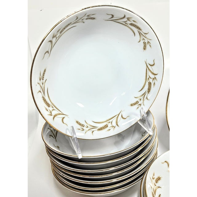 Golden Wheat China Bowls - Set of 17 For Sale - Image 10 of 13