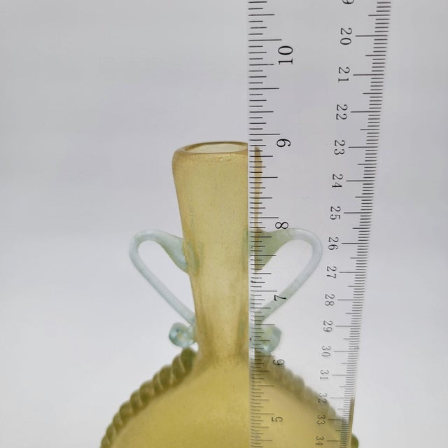 Vintage Venetian Scavo Art Glass Amphora Vase For Sale - Image 10 of 10
