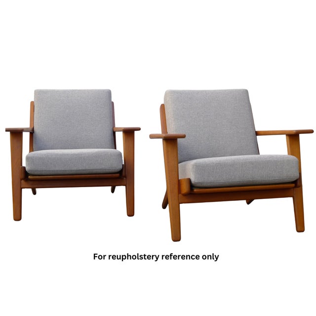 GE-290 Armchairs in Teak by Hans J Wegner for Getama, 1950s, Set of 2 For Sale - Image 9 of 10
