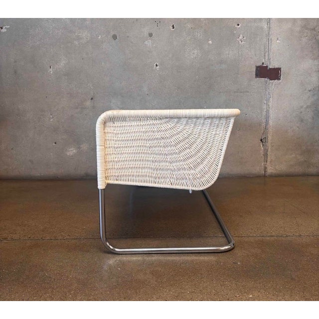 Vintage MCM Martin Visser Attributed Rattan & Chrome Couch For Sale In Los Angeles - Image 6 of 9