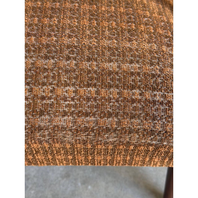 Brown Upholstered Lounge Armchair With Wooden Frame Mid-Century Modern 1960s For Sale - Image 9 of 12
