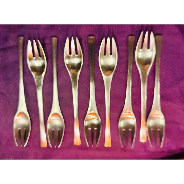1960s Dansk Designs Stainless Steel Flatware in the Odin Design- Set of 57 For Sale In Miami - Image 6 of 10
