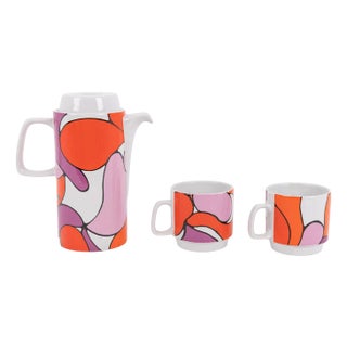 Ceramic Tea/Coffee Set from Franco Pozzi, 1970s, Set of 3 For Sale