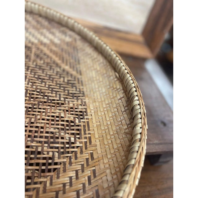 1970s Vintage Rattan Woven Basket For Sale In Seattle - Image 6 of 6