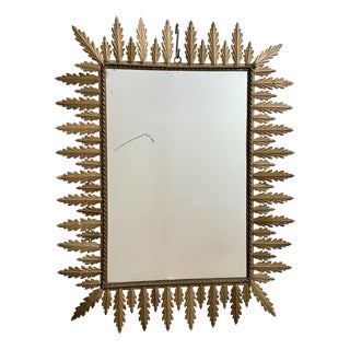 Vintage Italian Sun Mirror, 1950s For Sale