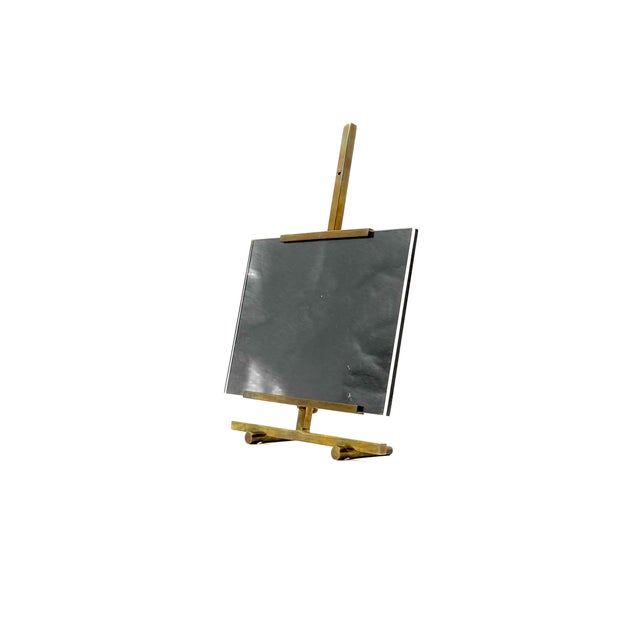 Gold Hollywood Regency Easel-Shaped Brass Picture Frame from Montagnani, Italy, 1970s For Sale - Image 8 of 10