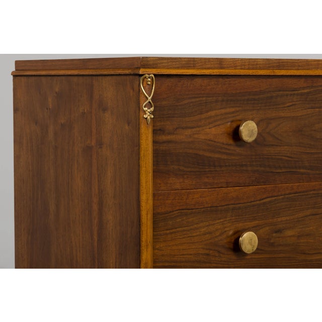Wood 1930s French Art Deco Walnut Chest of Drawers For Sale - Image 7 of 18