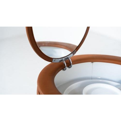 Brown Dilly Daily Vanity in Brown Leather attributed to Luigi Massoni for Poltrona Frau, 1968 For Sale - Image 8 of 18