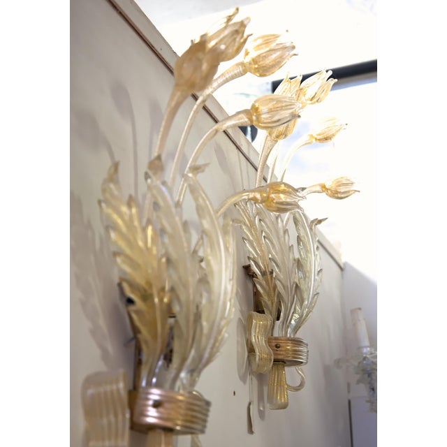 Vintage Lamps in Murano Glass with Gold Leaf, 1930s, Set of 2 For Sale - Image 15 of 18