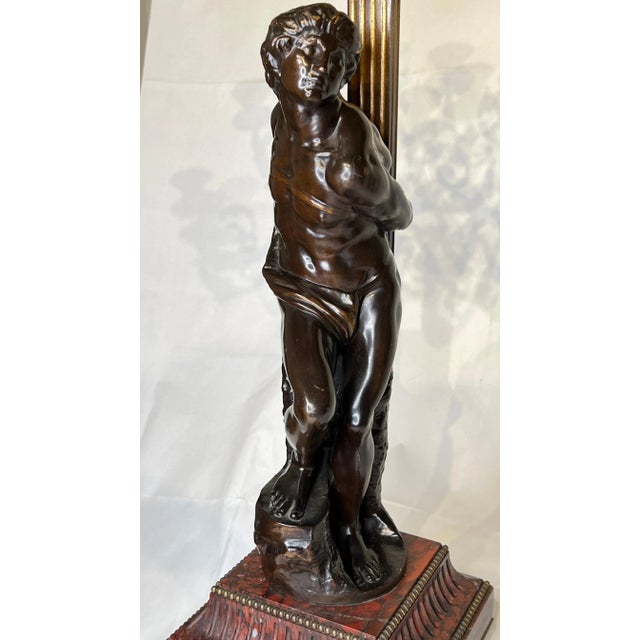 Gilt and Patinated Bronze Candelabra from Barbedienne - A Pair For Sale - Image 11 of 12