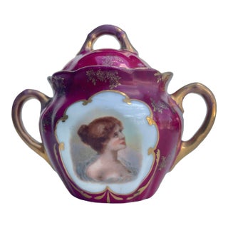 19th Century Victorian Lidded Small Jar or Sugar Bowl For Sale