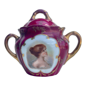 19th Century Victorian Lidded Small Jar or Sugar Bowl