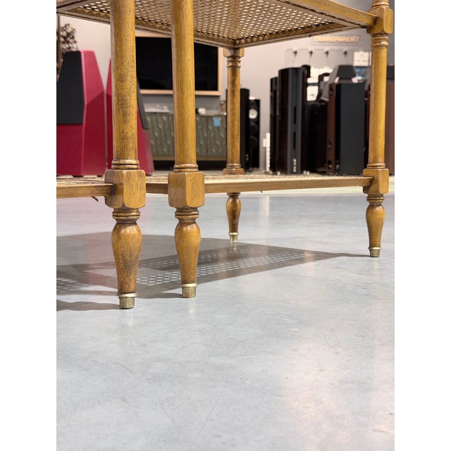 Late 20th Century French Provincial Pierre Deux Cane Shelf Tables For Sale - Image 10 of 10