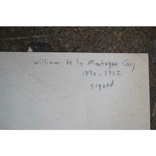 Antique William De La Montagne Cary Signed Native American Riverscape Etching For Sale - Image 12 of 13