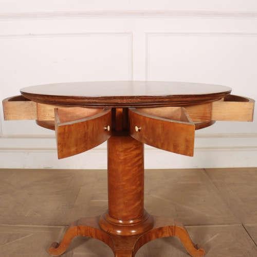 19th Century Swedish Drum Table For Sale - Image 4 of 7