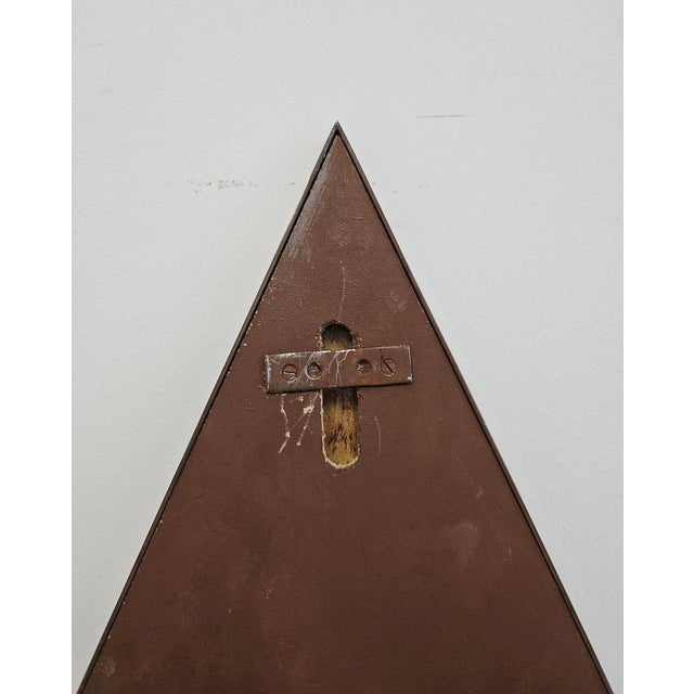 Mid-Century Modern Triangular Tinted Mirrors in Bronze Frames, Italy, 1950s, Set of 2 For Sale - Image 4 of 11